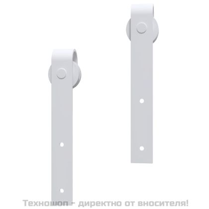 Плъзгаща врата с монтажни части, 85x210 см, борово дърво масив