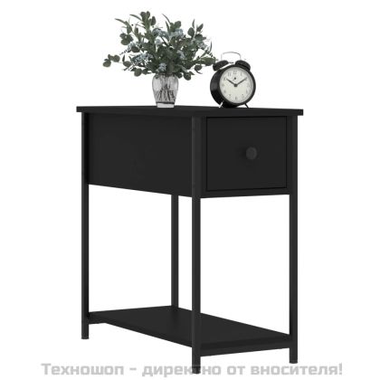 Нощни шкафчета 2 бр черни 30x60x60 см инженерно дърво