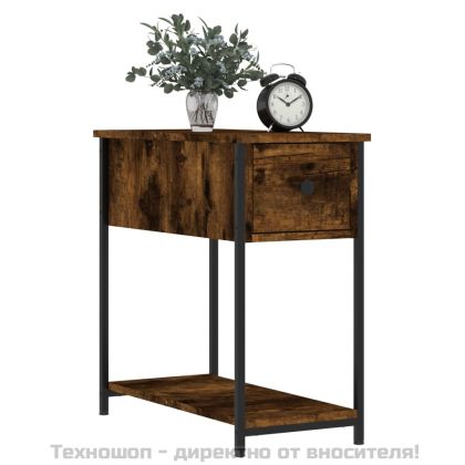 Нощни шкафчета 2 бр опушен дъб 30x60x60 см инженерно дърво