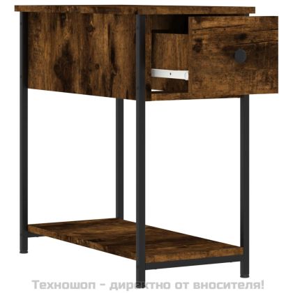 Нощни шкафчета 2 бр опушен дъб 30x60x60 см инженерно дърво