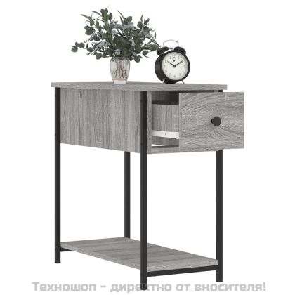 Нощни шкафчета 2 бр сив сонома 30x60x60 см инженерно дърво