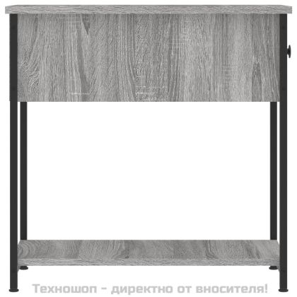 Нощни шкафчета 2 бр сив сонома 30x60x60 см инженерно дърво