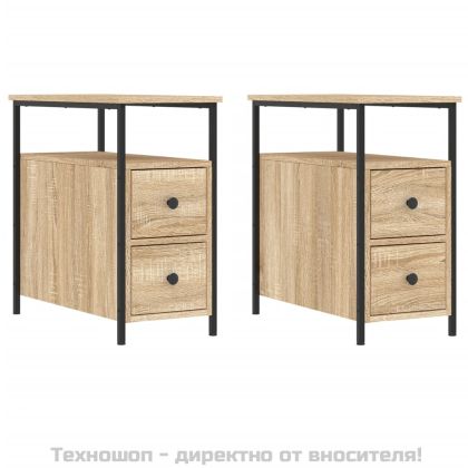 Нощни шкафчета 2 бр дъб сонома 30x60x60 см инженерно дърво