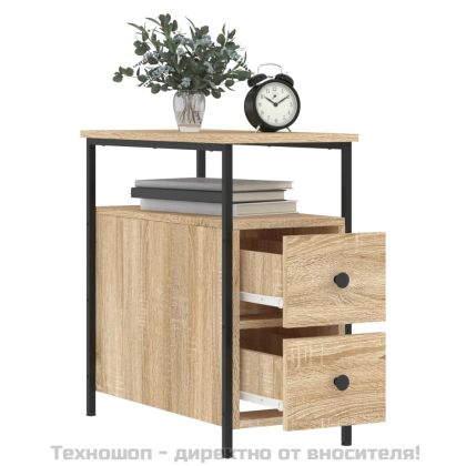 Нощни шкафчета 2 бр дъб сонома 30x60x60 см инженерно дърво