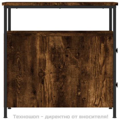 Нощни шкафчета 2 бр опушен дъб 30x60x60 см инженерно дърво