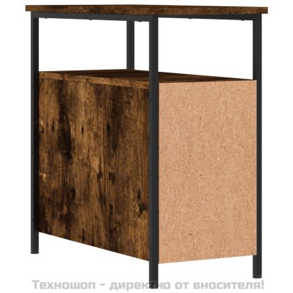 Нощни шкафчета 2 бр опушен дъб 30x60x60 см инженерно дърво