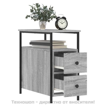 Нощни шкафчета 2 бр сив сонома 30x60x60 см инженерно дърво
