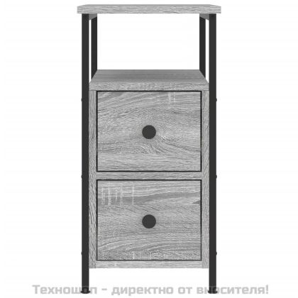Нощни шкафчета 2 бр сив сонома 30x60x60 см инженерно дърво