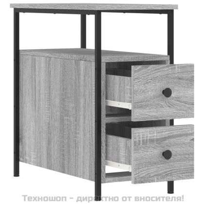 Нощни шкафчета 2 бр сив сонома 30x60x60 см инженерно дърво