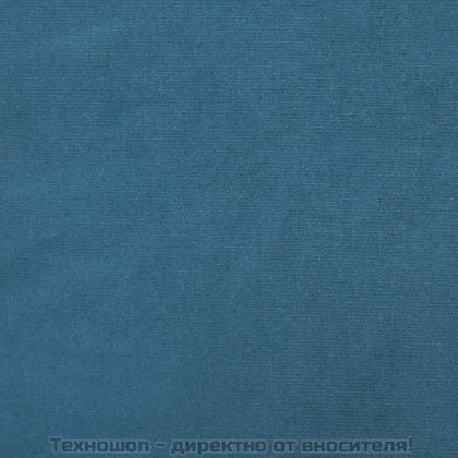 Ниско кресло, синьо, кадифе