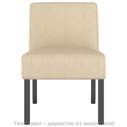 Ниско кресло, кремаво, текстил