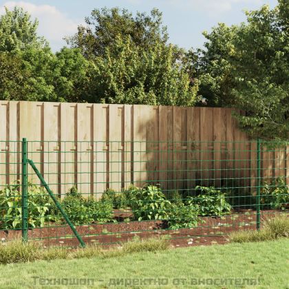 Ограда от телена мрежа зелена 1x10 м поцинкована стомана