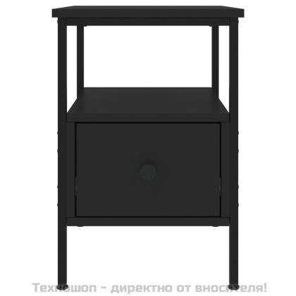 Нощни шкафчета 2 бр черни 34x36x50 см инженерно дърво
