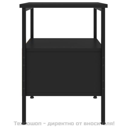 Нощни шкафчета 2 бр черни 34x36x50 см инженерно дърво