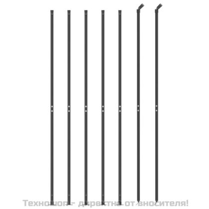 Плетена оградна мрежа с фланец, антрацит, 1,4x10 м