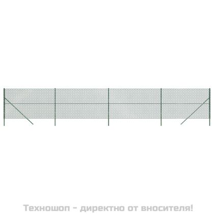 Плетена оградна мрежа, зелена, 2,2x10 м