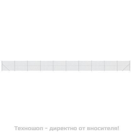 Плетена оградна мрежа с фланец, сребриста, 1,6x25 м