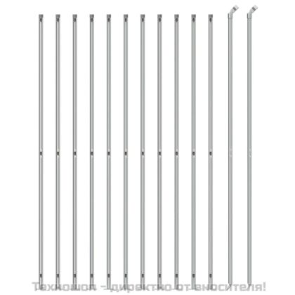 Плетена оградна мрежа с фланец, сребриста, 1,6x25 м