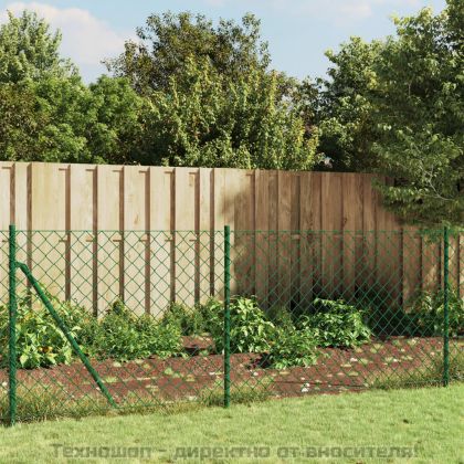 Плетена оградна мрежа, зелена, 0,8x10 м