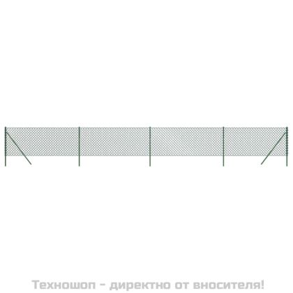 Плетена оградна мрежа, зелена, 0,8x10 м