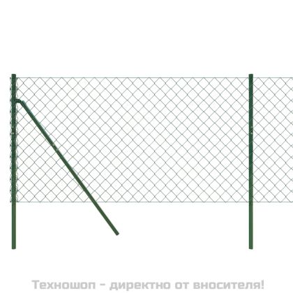 Плетена оградна мрежа, зелена, 1,1x10 м