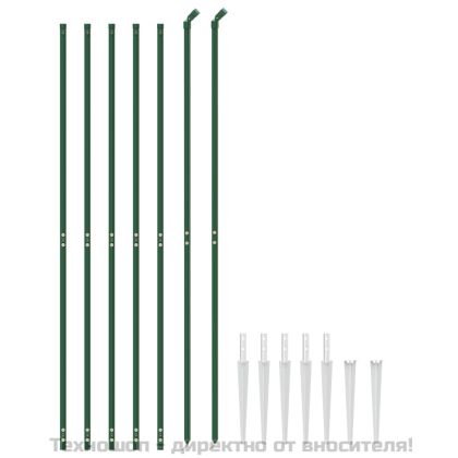 Плетена оградна мрежа с шипове, зелена, 1,6x10 м