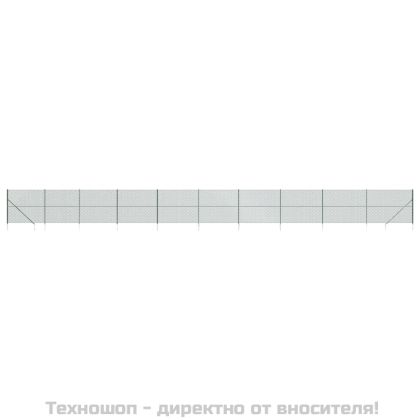 Плетена оградна мрежа с шипове, зелена, 1,6x25 м