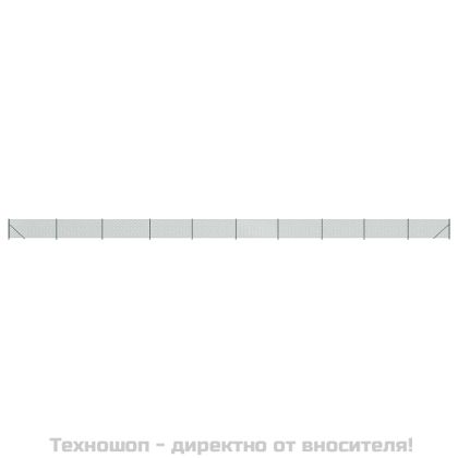 Плетена оградна мрежа с фланец, зелена, 1x25 м