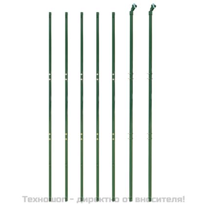 Ограда от телена мрежа зелена 1,8x10 м поцинкована стомана