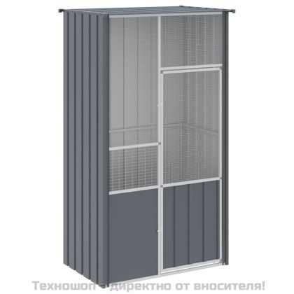 Клетка за птици антрацит 115x78x200 см поцинкована стомана