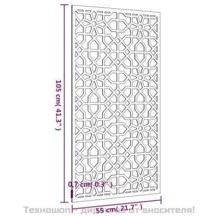 Градинска декорация 105x55 см кортенова стомана мавърски дизайн