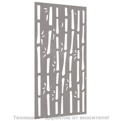 Градинска декорация 105x55 см кортенова стомана дизайн бамбук