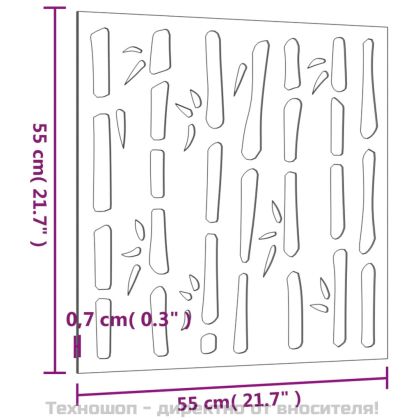 Градинска декорация 55x55 см кортенова стомана дизайн бамбук