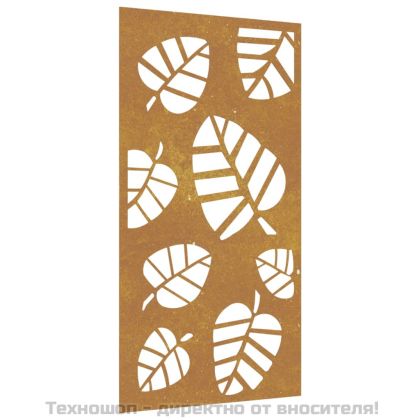 Градинска декорация 105x55 см кортенова стомана дизайн с листа