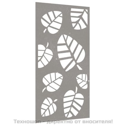 Градинска декорация 105x55 см кортенова стомана дизайн с листа