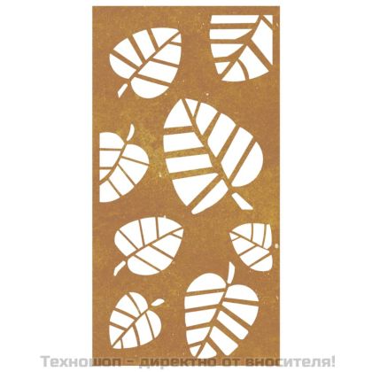 Градинска декорация 105x55 см кортенова стомана дизайн с листа