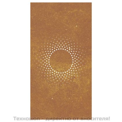 Градинска декорация 105x55 см кортенова стомана дизайн слънце