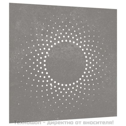 Градинска декорация 55x55 см кортенова стомана дизайн слънце