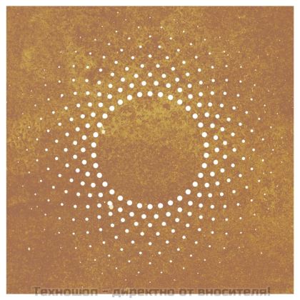 Градинска декорация 55x55 см кортенова стомана дизайн слънце