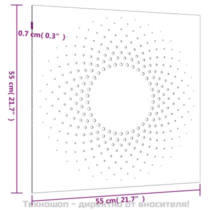 Градинска декорация 55x55 см кортенова стомана дизайн слънце