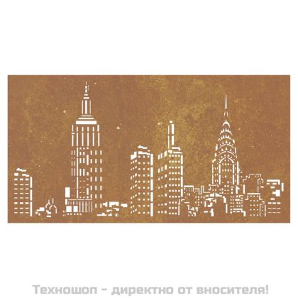 Градинска декорация 105x55см стомана кортен дизайн небостъргачи