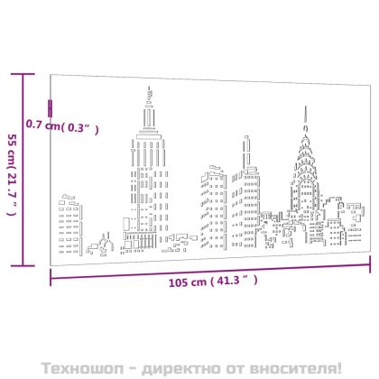Градинска декорация 105x55см стомана кортен дизайн небостъргачи