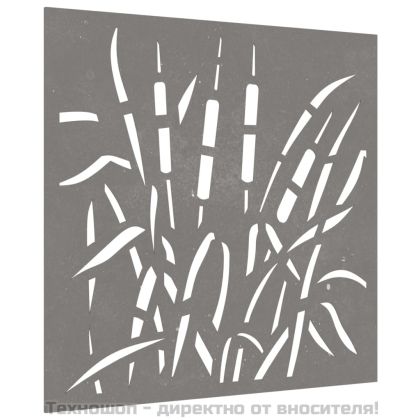 Градинска декорация 55x55 см кортенова стомана дизайн с листа