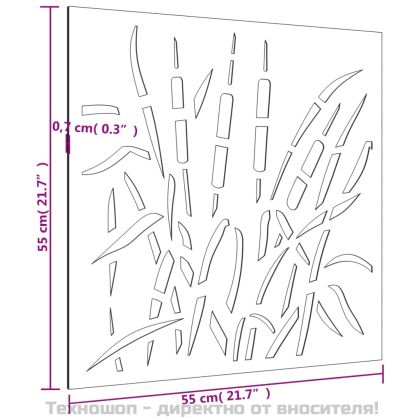 Градинска декорация 55x55 см кортенова стомана дизайн с листа