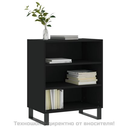 Бюфет черен 57x35x70 см инженерно дърво