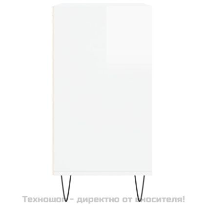 Бюфет бял гланц 57x35x70 см инженерно дърво
