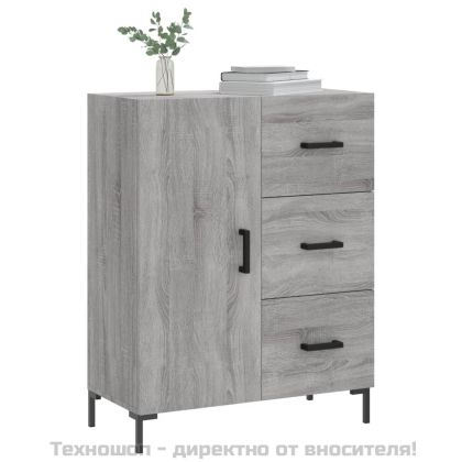 Сайдборд, сив сонома, 69,5x34x90 см, инженерно дърво