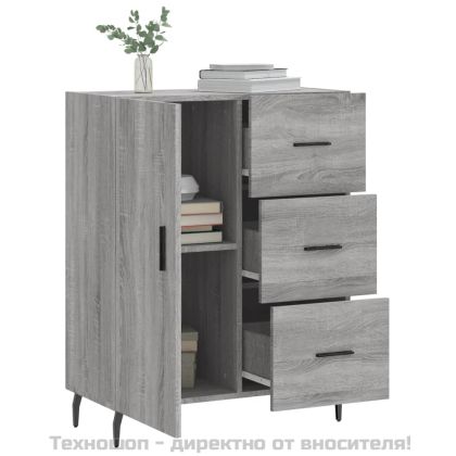 Сайдборд, сив сонома, 69,5x34x90 см, инженерно дърво