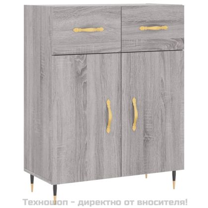 Сайдборд, сив сонома, 69,5x34x90 см, инженерно дърво