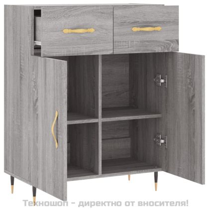 Сайдборд, сив сонома, 69,5x34x90 см, инженерно дърво